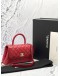 MICROCHIP CHANEL SMALL COCO HANDLE QUILTED CAVIAR LEATHER IN RED GOLD HARDWARE -FULL SET-