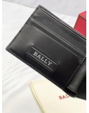 (LIKE NEW) BALLY BLACK LEATHER WEB BIFOLD WALLET -FULL SET- 