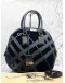 BURBERRY ORCHARD BLACK LEATHER SATCHEL VELOURS BAG
