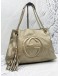 GUCCI GG SOHO PEBBLED LEATHER METALLIC SHOULDER BAG
