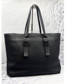 (LIKE NEW) LOUIS VUITTON CABAS VOYAGE BLACK LEATHER TOTE BAG 