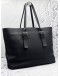 (LIKE NEW) LOUIS VUITTON CABAS VOYAGE BLACK LEATHER TOTE BAG 