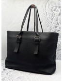 (LIKE NEW) LOUIS VUITTON CABAS VOYAGE BLACK LEATHER TOTE BAG 