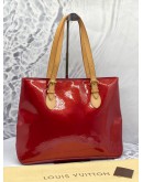 (LIKE NEW) LOUIS VUITTON AMARANTEE MONOGRAM VERNIS BRENTWOOD TOTE BAG