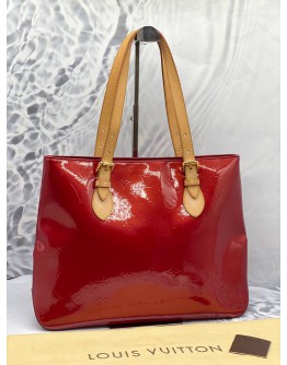 (LIKE NEW) LOUIS VUITTON AMARANTEE MONOGRAM VERNIS BRENTWOOD TOTE BAG