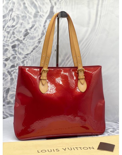 (LIKE NEW) LOUIS VUITTON AMARANTEE MONOGRAM VERNIS BRENTWOOD TOTE BAG