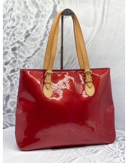 (LIKE NEW) LOUIS VUITTON AMARANTEE MONOGRAM VERNIS BRENTWOOD TOTE BAG