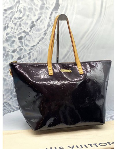 LOUIS VUITTON VERT BRONZE MONOGRAM VERNIS BELLEVUE GM BAG 