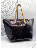 LOUIS VUITTON VERT BRONZE MONOGRAM VERNIS BELLEVUE GM BAG 