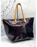LOUIS VUITTON VERT BRONZE MONOGRAM VERNIS BELLEVUE GM BAG 