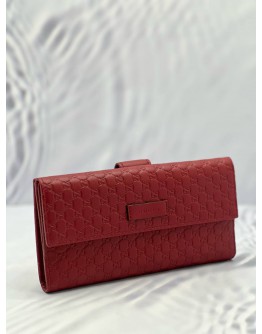 (LIKE NEW) GUCCI MICROGUCCISSIMA LEATHER CONTINENTAL FLAP WALLET 