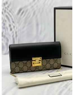 (LIKE NEW) GUCCI PADLOCK WALLET ON CHAIN - FULL SET- 