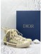 CHRISTIAN DIOR B23 HIGH-TOP SNEAKERS IN WHITE AND GREY DIOR OBLIQUE CANVAS SIZE 41
