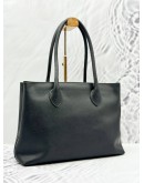FURLA TOTE SHOULDER BAG IN BLACK COWHIDE LEATHER