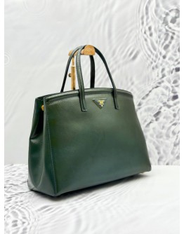 PRADA BN2535 TOTE TOP HANDLE BAG WITH STRAP IN AZZURRO SAFFIANO VERNICE