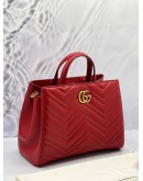 (LIKE NEW) GUCCI RED QUILTED MARMONT TOTE BAG 