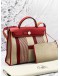 (LIKE NEW) 2019 HERMES TOILE AND VACHE HUNTER H VIBRATION HERBAG 31 