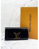 LOUIS VUITTON PURSE PORTEFEIULLE LOUISE VERNIS BLACK LEATHER 