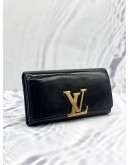 LOUIS VUITTON PURSE PORTEFEIULLE LOUISE VERNIS BLACK LEATHER 