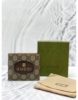 (UNUSED) GUCCI NEO VINTAGE GG SUPREME BI-FOLD WALLET -FULL SET-