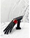 HERMES CLIC CLAC H NARROW BRACELET IN RED WITH SILVER HARDWARE