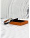 HERMES CLIC CLAC H NARROW BRACELET IN BLACK WITH SILVER HARDWARE