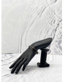 HERMES CLIC CLAC H NARROW BRACELET IN BLACK WITH SILVER HARDWARE