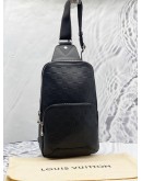 (LIKE NEW) LOUIS VUITTON BLACK DAMIER INFINI AVENUE SLING BAG 