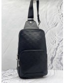 (LIKE NEW) LOUIS VUITTON BLACK DAMIER INFINI AVENUE SLING BAG 