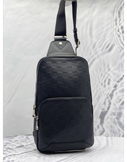(LIKE NEW) LOUIS VUITTON BLACK DAMIER INFINI AVENUE SLING BAG 
