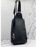 (LIKE NEW) LOUIS VUITTON BLACK DAMIER INFINI AVENUE SLING BAG 
