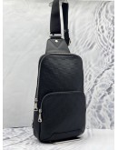(LIKE NEW) LOUIS VUITTON BLACK DAMIER INFINI AVENUE SLING BAG 