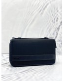 (LIKE NEW) TUMI BLACK LEATHER AND CANVAS LARGE ZIP AROUND TRAVEL WALLET 