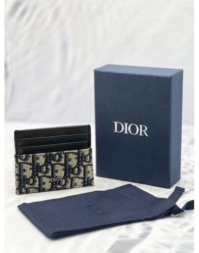 (LIKE NEW) CHRISTIAN DIOR OBLIQUE JACQUARD CARD HOLDER -FULL SET- 