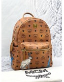 (LIKE NEW) MCM SMALL HIDE AND SEEK RABBIT STARK COGNAC BACKPACK 