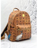 (LIKE NEW) MCM SMALL HIDE AND SEEK RABBIT STARK COGNAC BACKPACK 