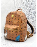 (LIKE NEW) MCM SMALL HIDE AND SEEK RABBIT STARK COGNAC BACKPACK 