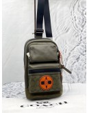 (UNUSED) COACH X MICHAEL B. JORDAN RIDER PACK WITH SIGNATURE CAVAS DETAIL SLING BAG 