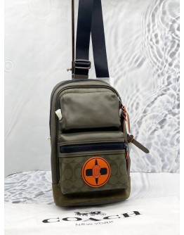 (UNUSED) COACH X MICHAEL B. JORDAN RIDER PACK WITH SIGNATURE CAVAS DETAIL SLING BAG 