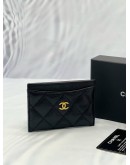 (LIKE NEW) CHANEL CAVIAR CLASSIC CARDHOLDER GHW -FULL SET- 
