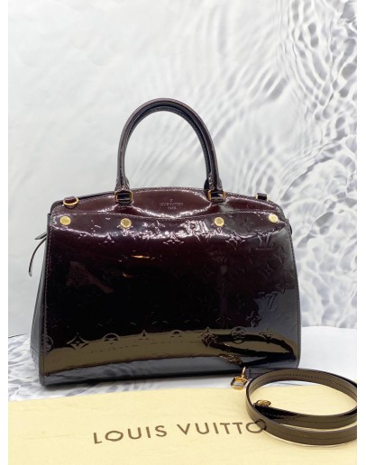 (LIKE NEW)  LOUIS VUITTON BREA MM IN AMARANTE MONOGRAM VERNIS LEATHER