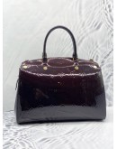 (LIKE NEW)  LOUIS VUITTON BREA MM IN AMARANTE MONOGRAM VERNIS LEATHER