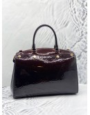 (LIKE NEW)  LOUIS VUITTON BREA MM IN AMARANTE MONOGRAM VERNIS LEATHER