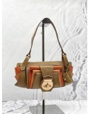 FENDI BEIGE AND ORANGE SHOULDER BAG