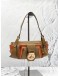 FENDI BEIGE AND ORANGE SHOULDER BAG