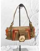 FENDI BEIGE AND ORANGE SHOULDER BAG