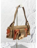 FENDI BEIGE AND ORANGE SHOULDER BAG