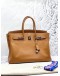 2009 HERMES BIRKIN 35 TOP HANDLE BAG IN GOLD EPSOM LEATHER -FULL SET-
