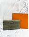 2015 HERMES KELLY LONG WALLET IN VERT OLIVE ALLIGATOR MISSISSIPPIENSIS LEATHER