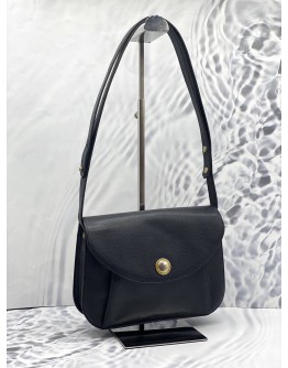 LANVIN BLACK LEATHER SHOULDER BAG 
